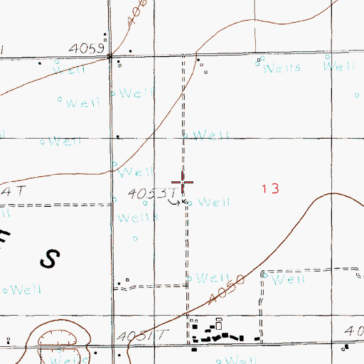 Topographic Map of 10772 Water Well, NM