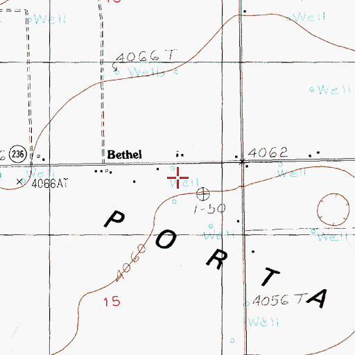 Topographic Map of 12297 Water Well, NM