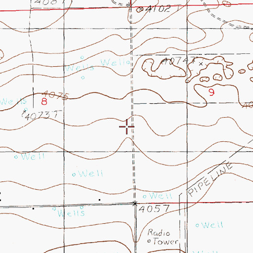 Topographic Map of 10786 Water Well, NM
