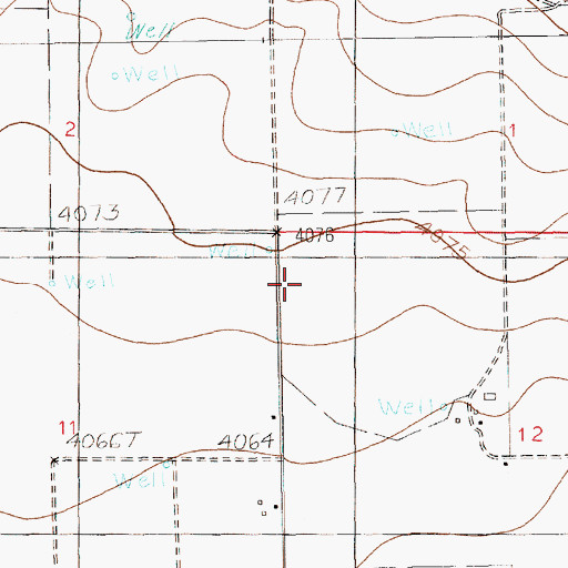 Topographic Map of 12279 Water Well, NM