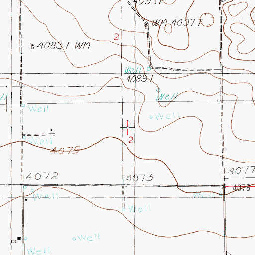 Topographic Map of 11653 Water Well, NM