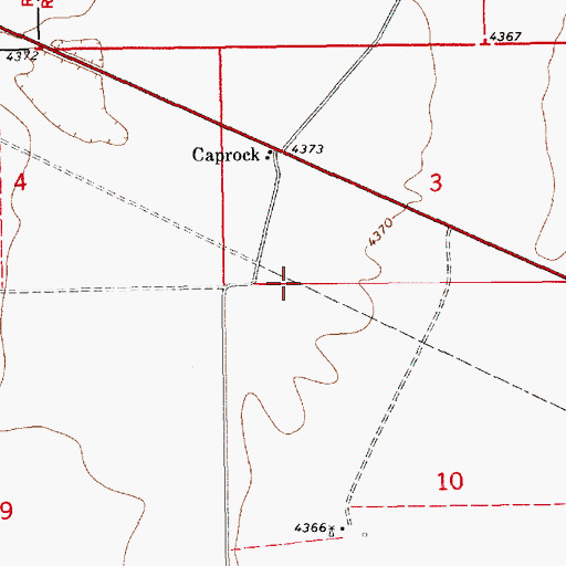 Topographic Map of 10644 Water Well, NM