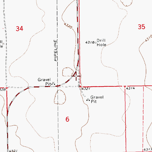 Topographic Map of 10665 Water Well, NM
