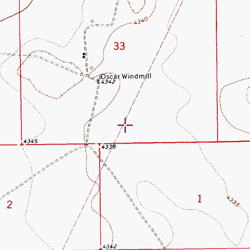 Topographic Map of 12583 Water Well, NM
