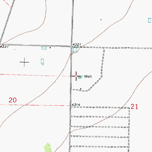 Topographic Map of 10188 Water Well, NM