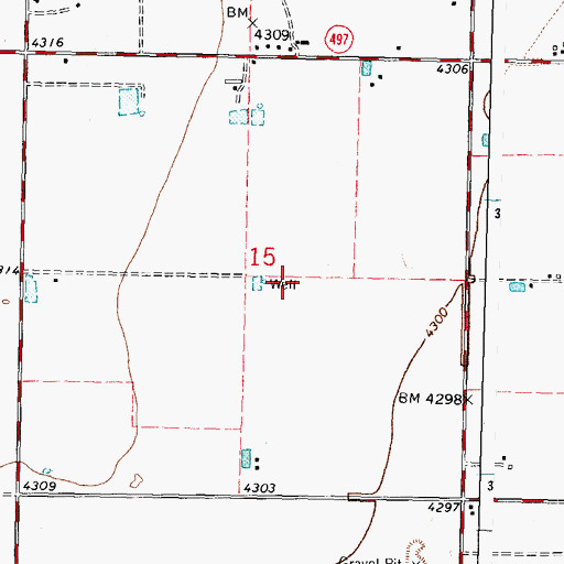 Topographic Map of 00446 Water Well, NM