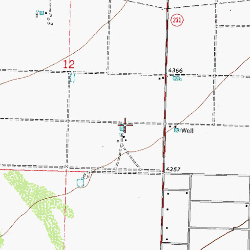 Topographic Map of 10170 Water Well, NM