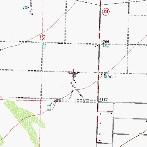 Topographic Map of 10216 Water Well, NM