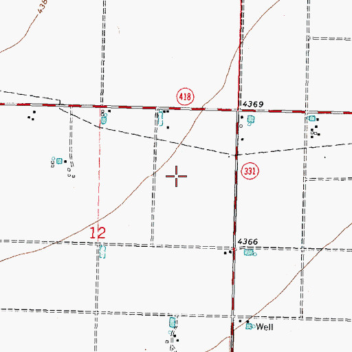 Topographic Map of 01383 Water Well, NM
