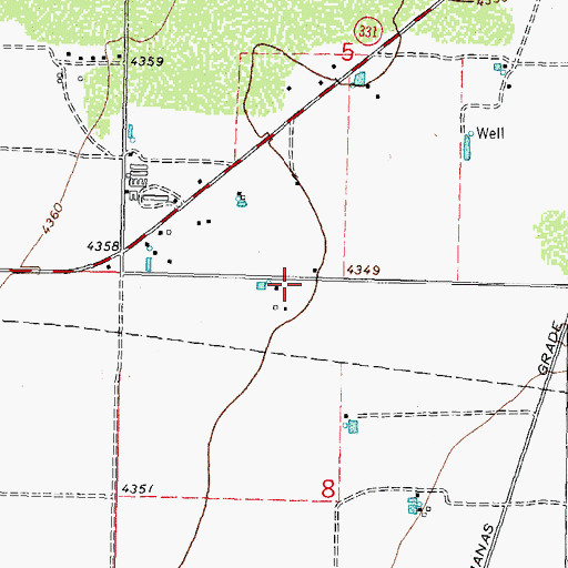 Topographic Map of 00404 Water Well, NM