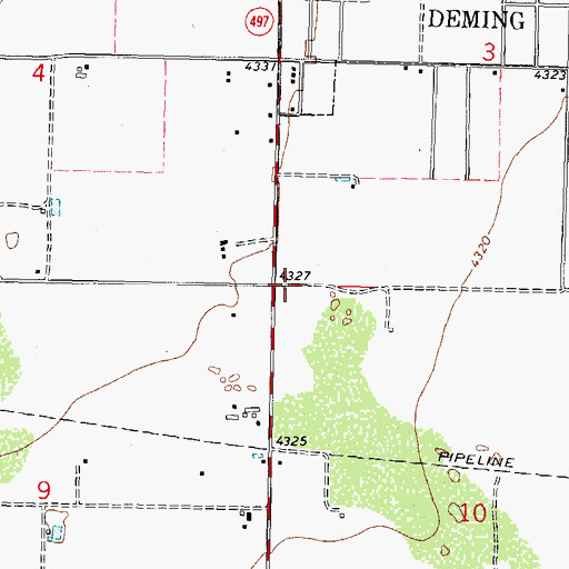 Topographic Map of 00386 Water Well, NM