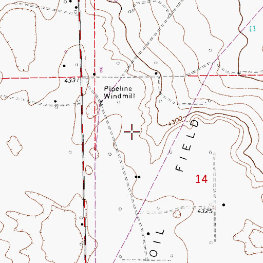 Topographic Map of 12573 Water Well, NM