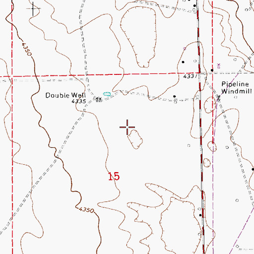 Topographic Map of 12575 Water Well, NM