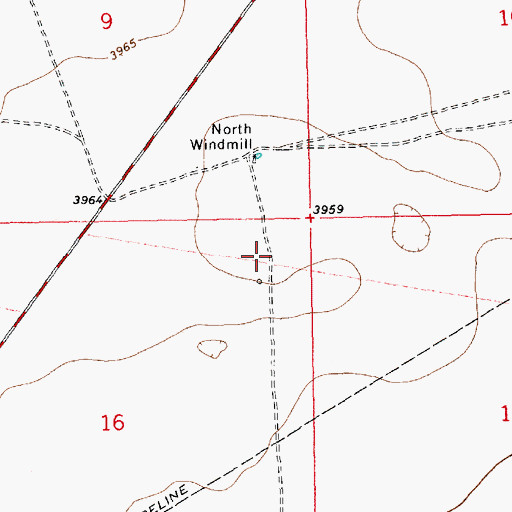 Topographic Map of 12616 Water Well, NM