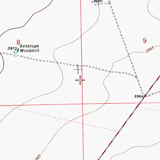 Topographic Map of 12615 Water Well, NM
