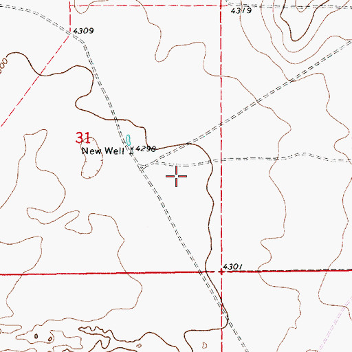 Topographic Map of 12514 Water Well, NM