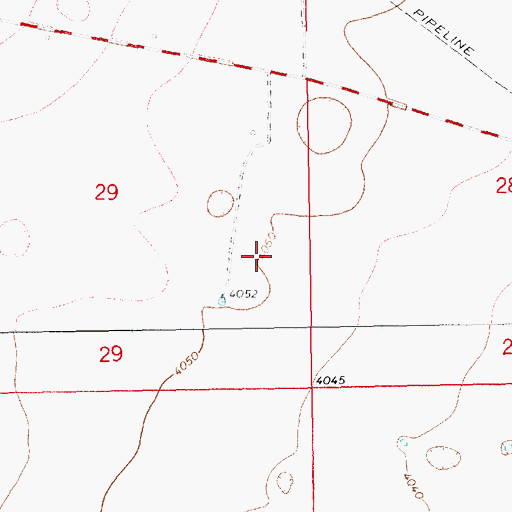 Topographic Map of 13375 Water Well, NM