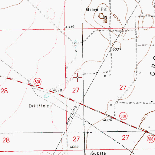 Topographic Map of 12554 Water Well, NM