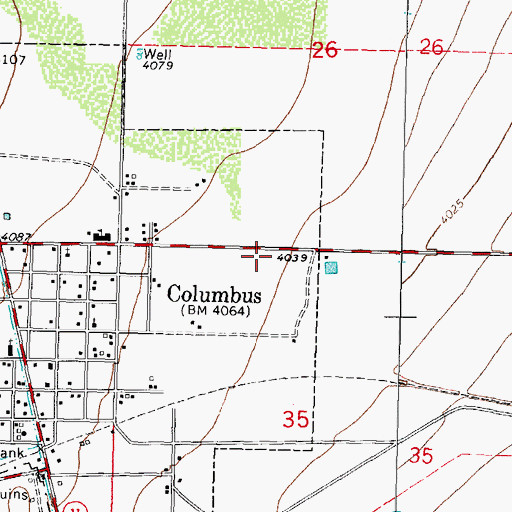 Topographic Map of 06117 Water Well, NM