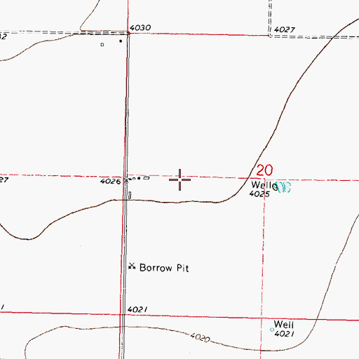 Topographic Map of 01039 Water Well, NM