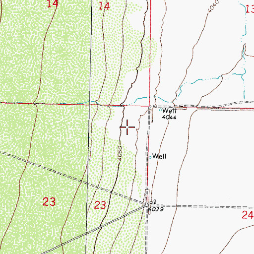 Topographic Map of 01055 Water Well, NM