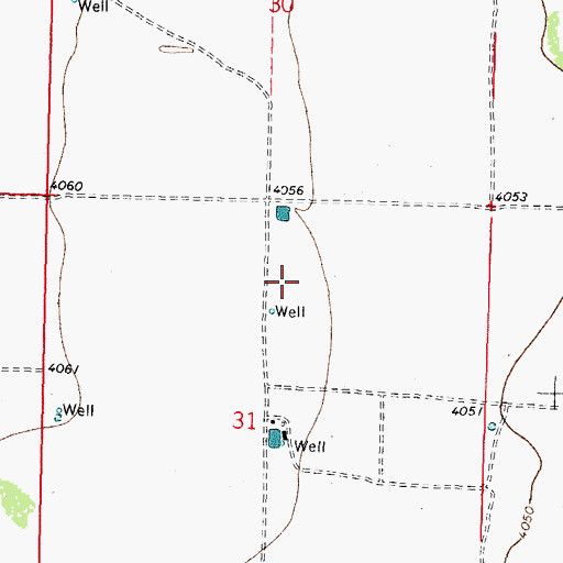 Topographic Map of 00886 Water Well, NM