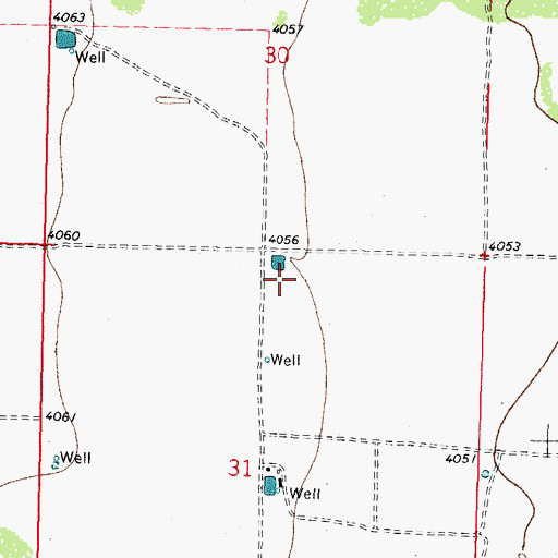 Topographic Map of 00885 Water Well, NM