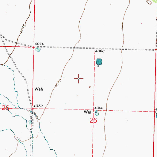 Topographic Map of 10374 Water Well, NM