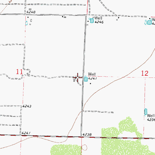 Topographic Map of 10314 Water Well, NM