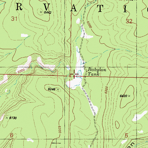 Topographic Map of Babylon Tank, AZ