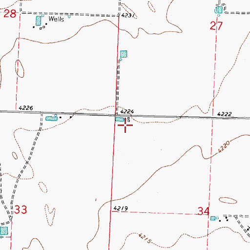 Topographic Map of 00744 Water Well, NM