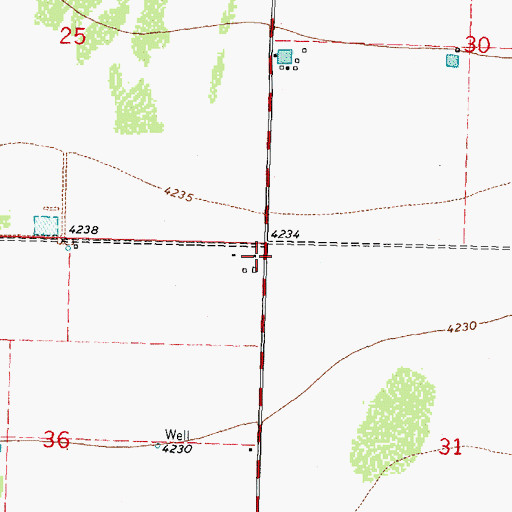 Topographic Map of 10345 Water Well, NM
