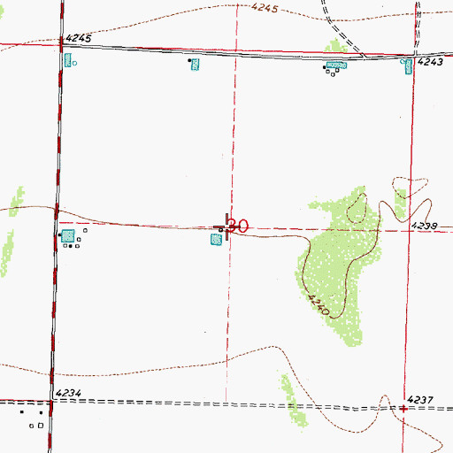 Topographic Map of 00743 Water Well, NM