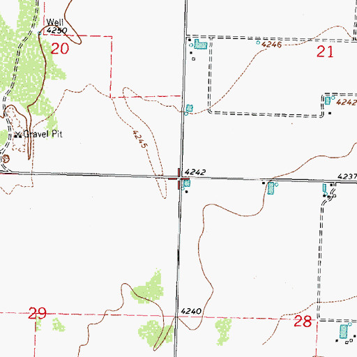 Topographic Map of 00732 Water Well, NM