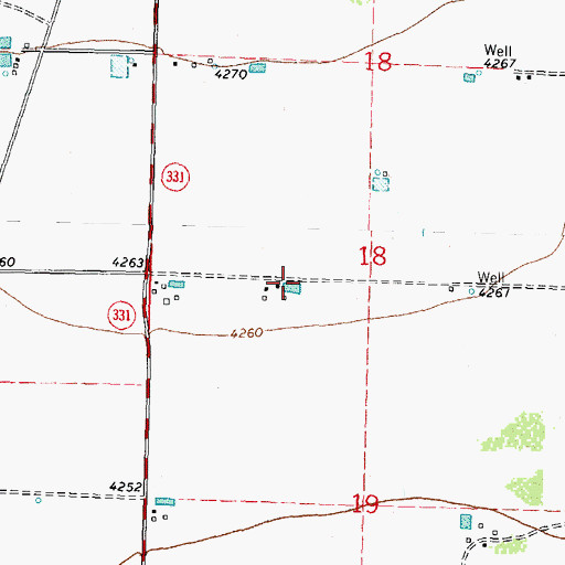 Topographic Map of 00704 Water Well, NM