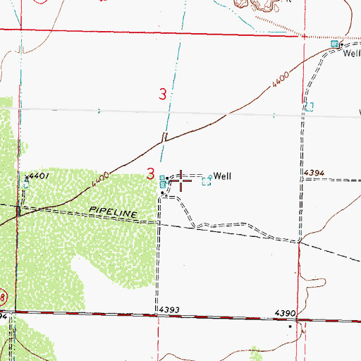 Topographic Map of 10208 Water Well, NM