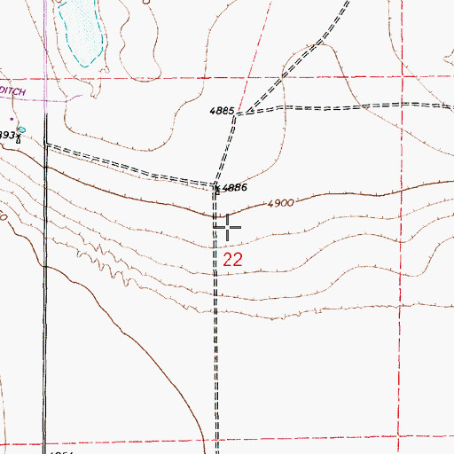 Topographic Map of 10707 Water Well, NM