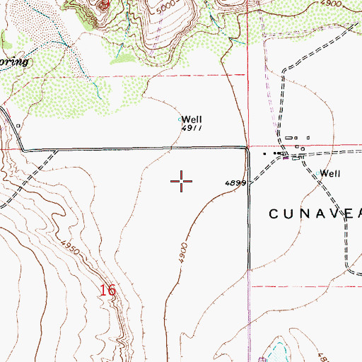 Topographic Map of 10548 Water Well, NM