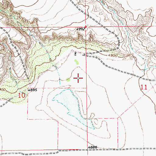 Topographic Map of 10538 Water Well, NM