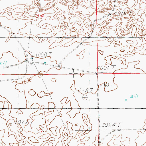 Topographic Map of 12120 Water Well, NM
