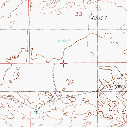 Topographic Map of 12119 Water Well, NM