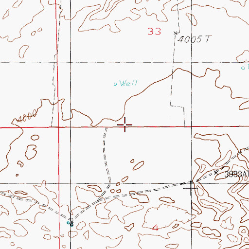 Topographic Map of 12178 Water Well, NM