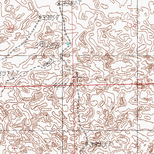 Topographic Map of 11562 Water Well, NM