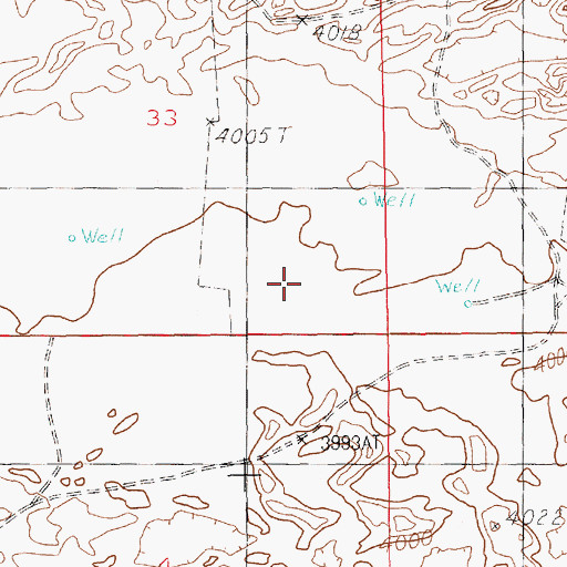 Topographic Map of 10829 Water Well, NM