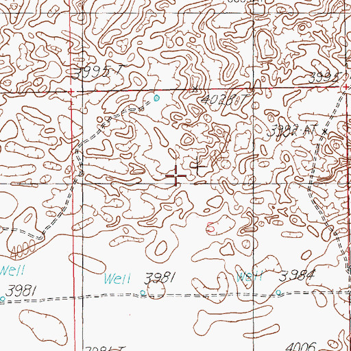 Topographic Map of 10954 Water Well, NM