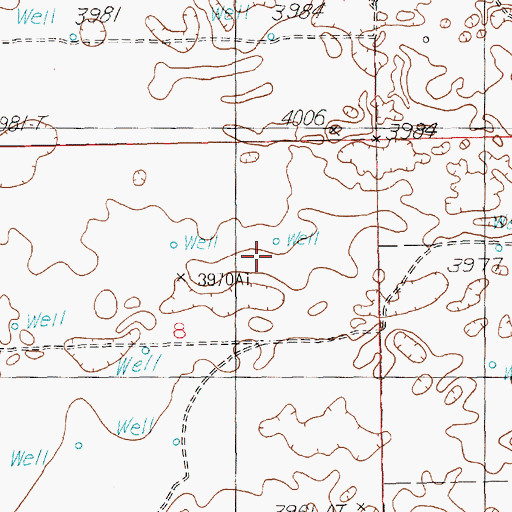 Topographic Map of 12695 Water Well, NM