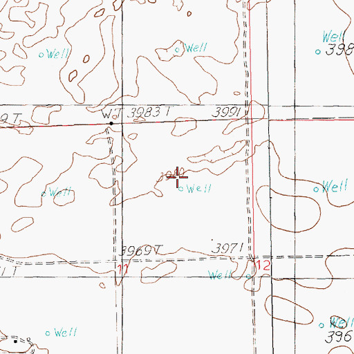 Topographic Map of 10938 Water Well, NM