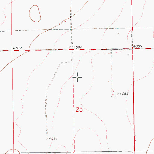 Topographic Map of 12547 Water Well, NM