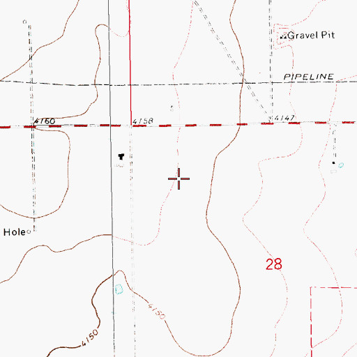 Topographic Map of 12545 Water Well, NM