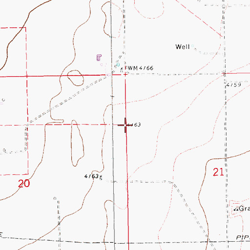 Topographic Map of 12839 Water Well, NM